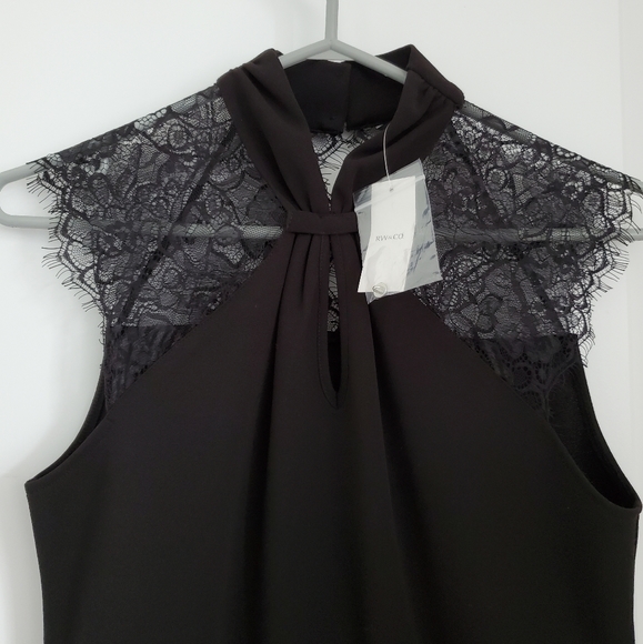 BNWT RW&CO Lace Halter Sleeveless Blouse - Picture 2 of 7
